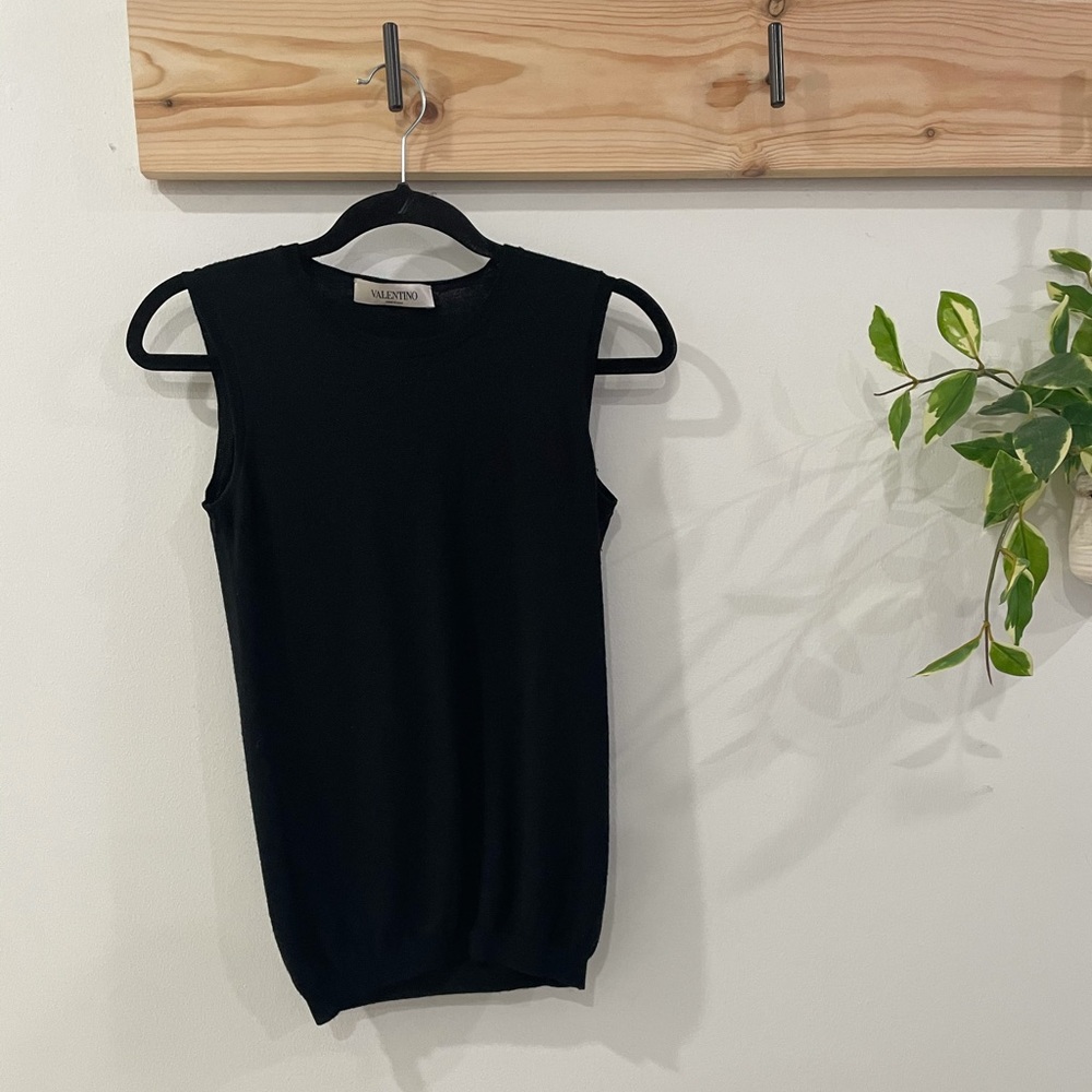 Valentino Knit Black Sleeveless top